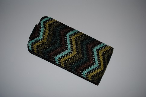 Iphone 5, flipcase, missoni style groen